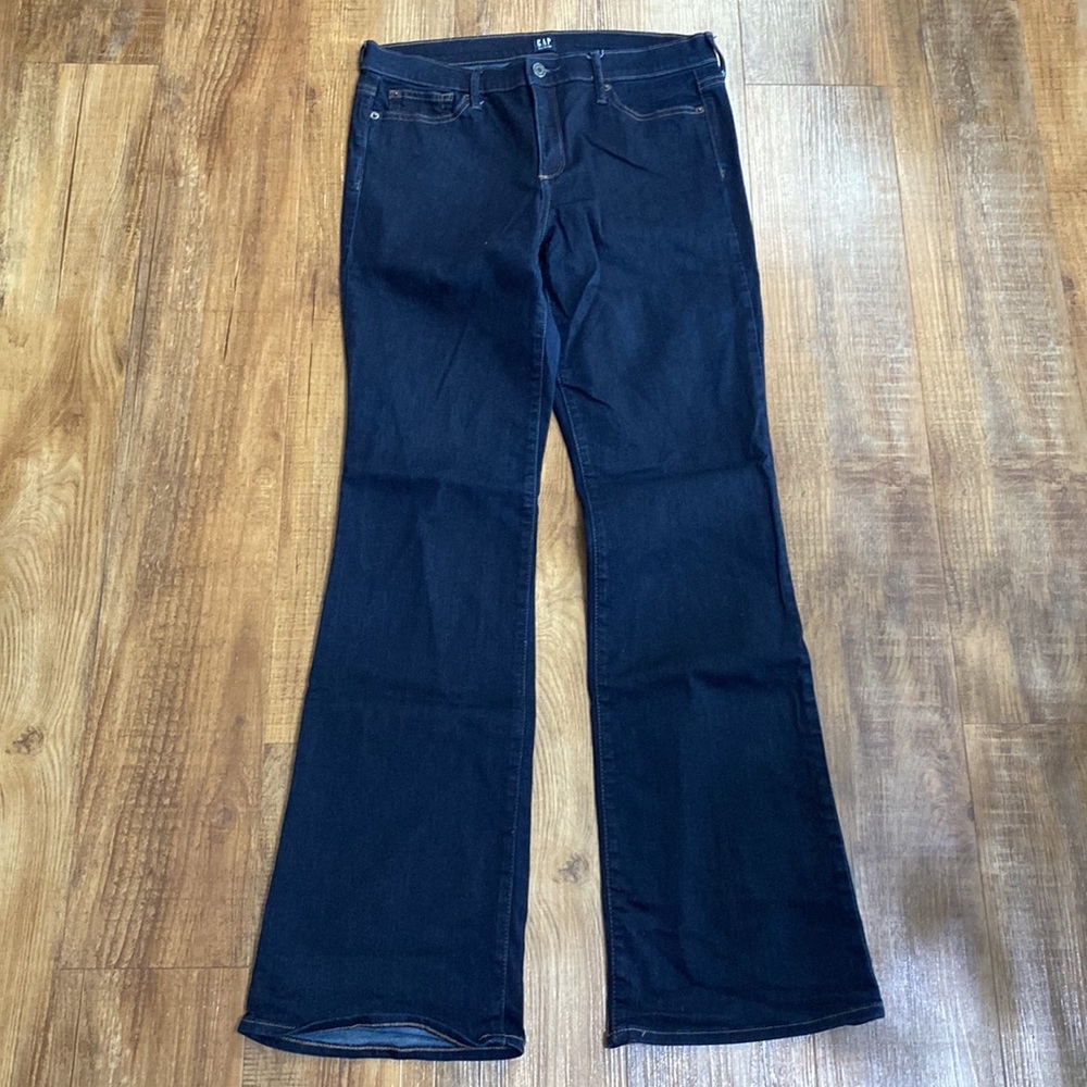 Gap dark wash perfect boot jeans size 32L